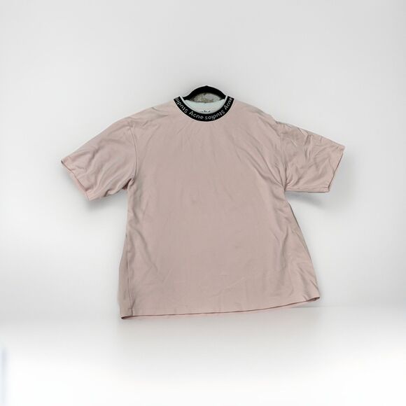 ACNE STUDIOS - Logo-Jacquard Stretch-Jersey T-Shirt - Men - Pink Size XL - Picture 1 of 3